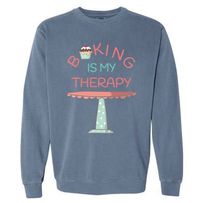 Baking Is My Therapy Gift Garment-Dyed Sweatshirt