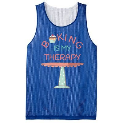 Baking Is My Therapy Gift Mesh Reversible Basketball Jersey Tank