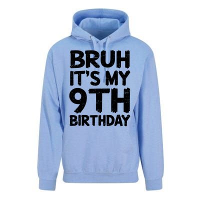 Bruh ItS My 9th Birthday 9 Year Old Birthday Gift Unisex Surf Hoodie