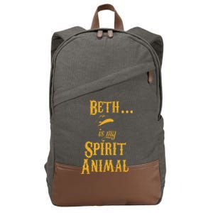 Beth... Is My Spirit Animal Cotton Canvas Backpack