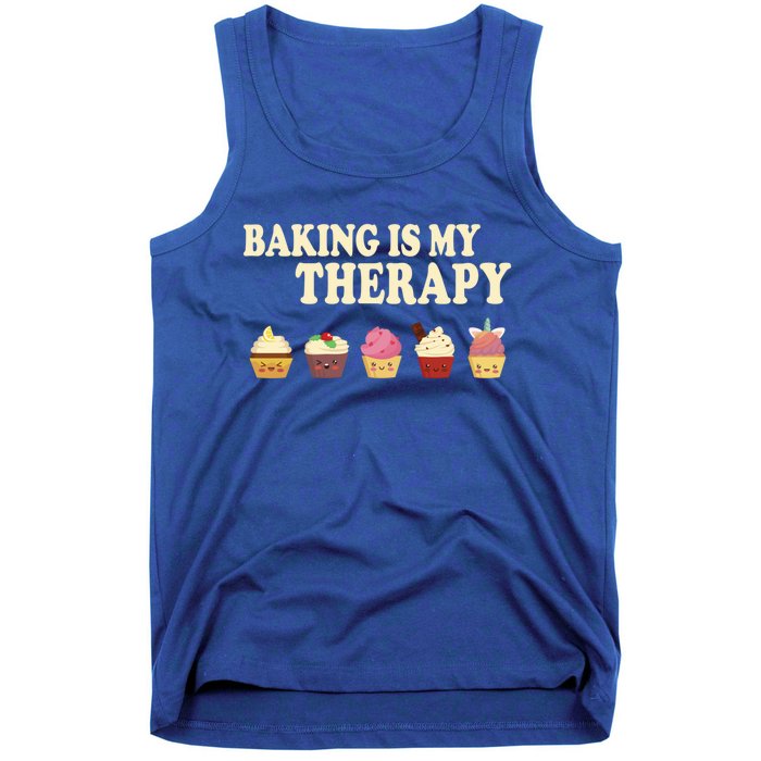 Baking Is My Therapy Great Gift Baker Baking Gift Funny Gift Tank Top