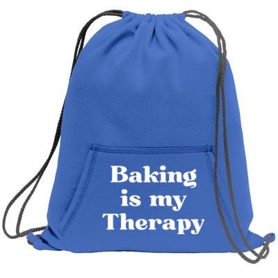 Baking Is My Therapy Gift Sweatshirt Cinch Pack Bag