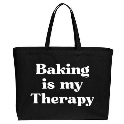 Baking Is My Therapy Gift Cotton Canvas Jumbo Tote