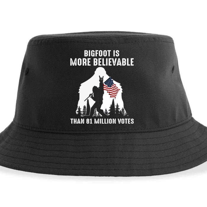 Bigfoot Is More Believable Than 81 Million Votes Vintage Sustainable Bucket Hat