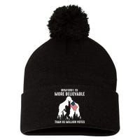 Bigfoot Is More Believable Than 81 Million Votes Vintage Pom Pom 12in Knit Beanie