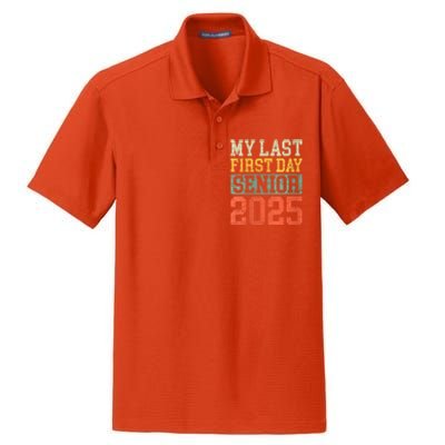 Bruh ItS My Last First Day Senior 2025 Back To School Funny Dry Zone Grid Polo