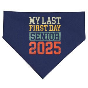 Bruh ItS My Last First Day Senior 2025 Back To School Funny USA-Made Doggie Bandana