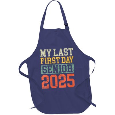 Bruh ItS My Last First Day Senior 2025 Back To School Funny Apron