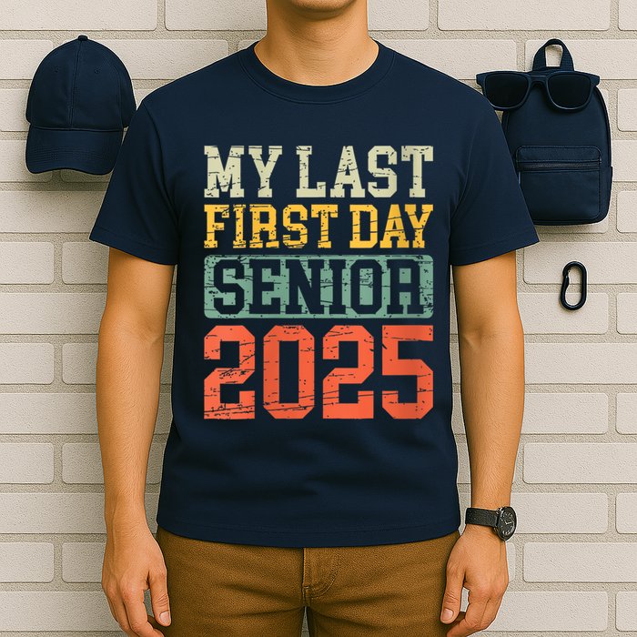 Bruh ItS My Last First Day Senior 2025 Back To School Funny T-Shirt