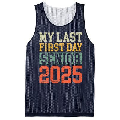 Bruh ItS My Last First Day Senior 2025 Back To School Funny Mesh Reversible Basketball Jersey Tank