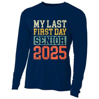 Bruh ItS My Last First Day Senior 2025 Back To School Funny Cooling Performance Long Sleeve Crew