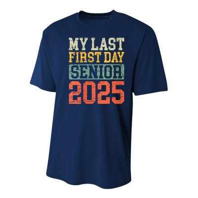 Bruh ItS My Last First Day Senior 2025 Back To School Funny Youth Performance Sprint T-Shirt