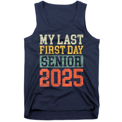 Bruh ItS My Last First Day Senior 2025 Back To School Funny Tank Top