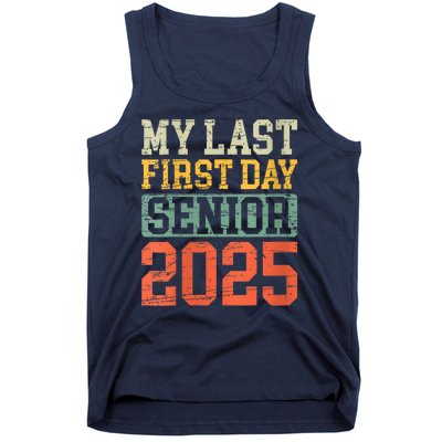 Bruh ItS My Last First Day Senior 2025 Back To School Funny Tank Top