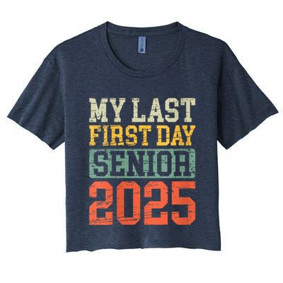 Bruh ItS My Last First Day Senior 2025 Back To School Funny Crop Top