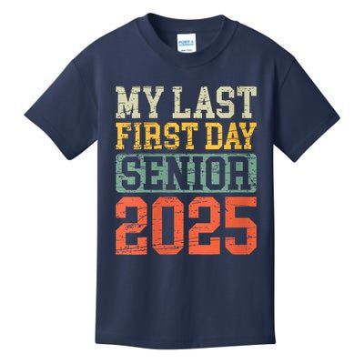 Bruh ItS My Last First Day Senior 2025 Back To School Funny Kids T-Shirt