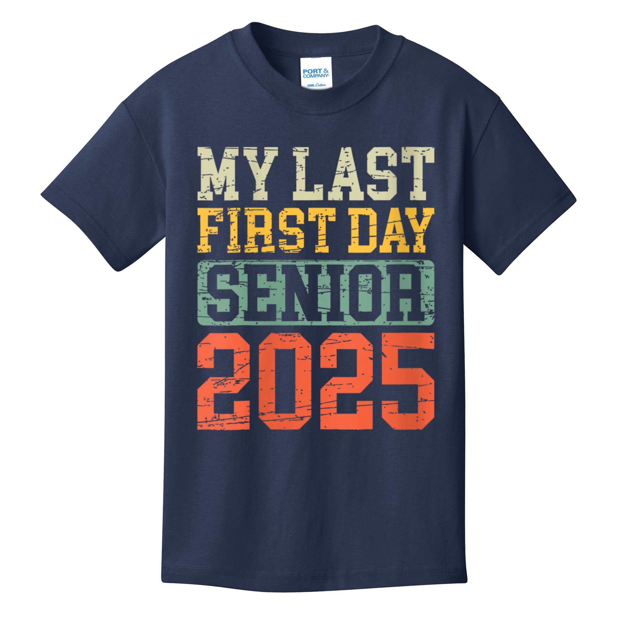 Bruh ItS My Last First Day Senior 2025 Back To School Funny Kids T-Shirt