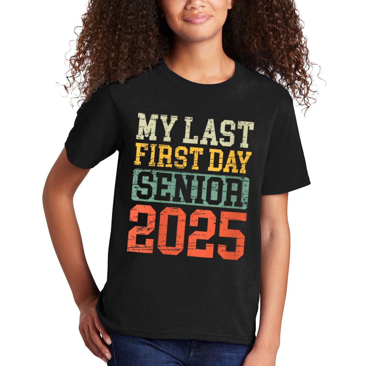 Bruh ItS My Last First Day Senior 2025 Back To School Funny Kids T-Shirt