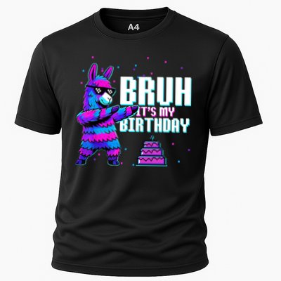 Bruh Its My Birthday Llama Pinata Family Party Bday Cooling Performance Crew T-Shirt