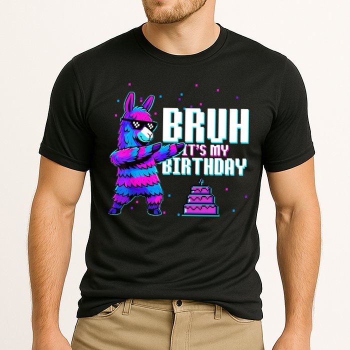 Bruh Its My Birthday Llama Pinata Family Party Bday Cooling Performance Crew T-Shirt