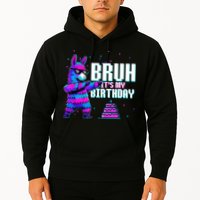 Bruh Its My Birthday Llama Pinata Family Party Bday Hoodie