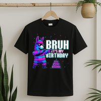 Bruh Its My Birthday Llama Pinata Family Party Bday T-Shirt