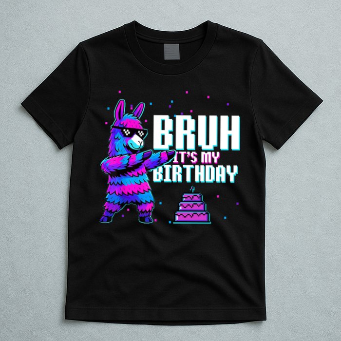 Bruh Its My Birthday Llama Pinata Family Party Bday T-Shirt