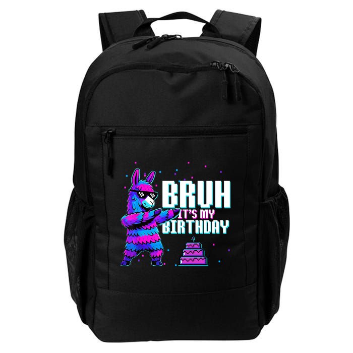 Bruh Its My Birthday Llama Pinata Family Party Bday Backpack