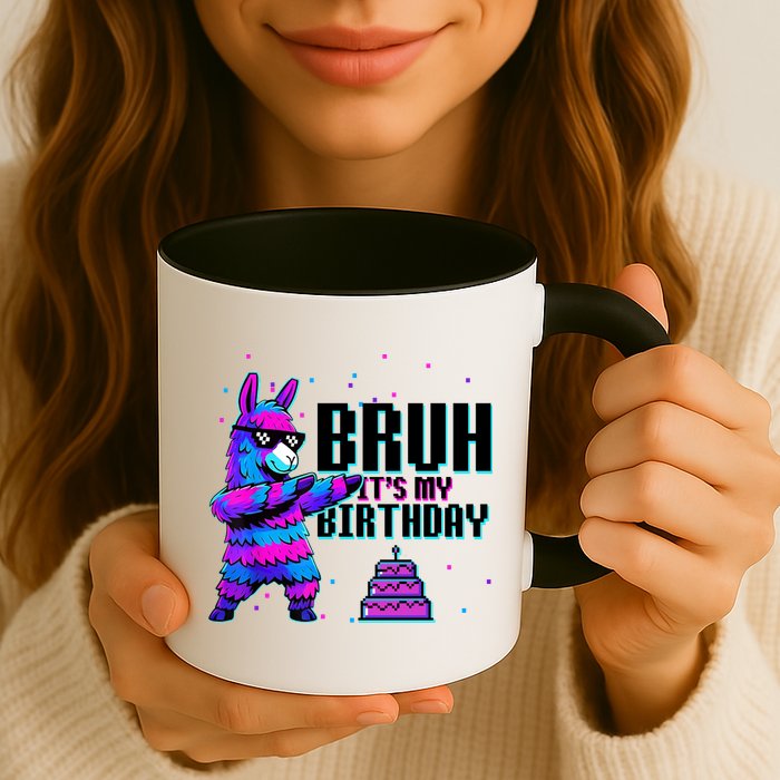 Bruh Its My Birthday Llama Pinata Family Party Bday Mug