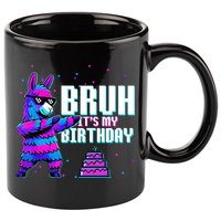 Bruh Its My Birthday Llama Pinata Family Party Bday 11oz C Handle Ceramic Mug