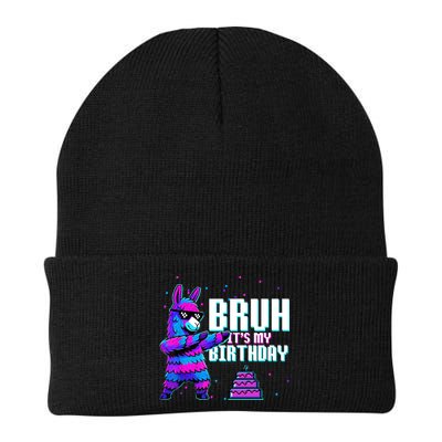 Bruh Its My Birthday Llama Pinata Family Party Bday Beanie