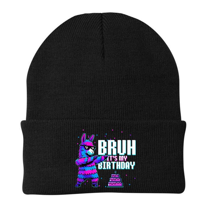 Bruh Its My Birthday Llama Pinata Family Party Bday Beanie