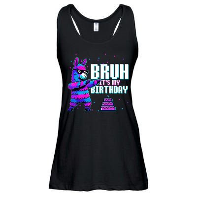 Bruh Its My Birthday Llama Pinata Family Party Bday Ladies Essential Flowy Tank