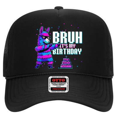 Bruh Its My Birthday Llama Pinata Family Party Bday Hat