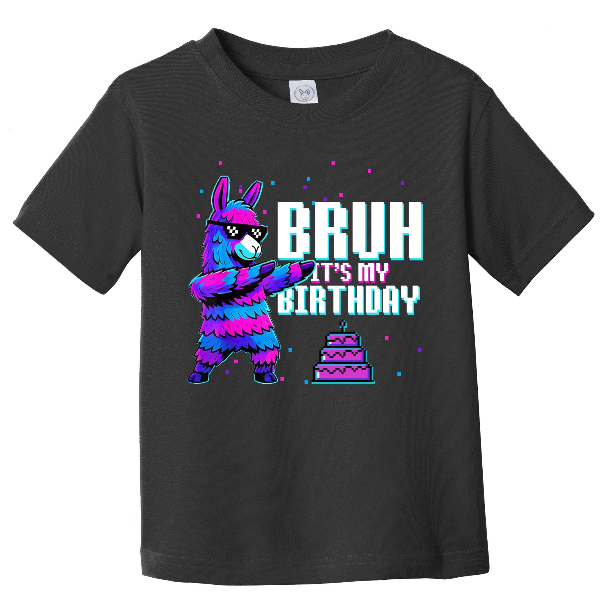 Bruh Its My Birthday Llama Pinata Family Party Bday Toddler T-Shirt