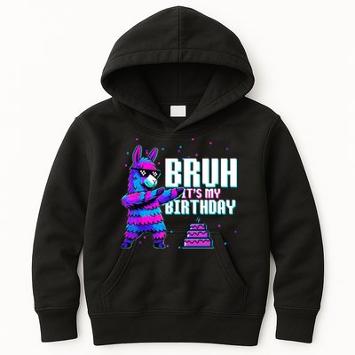 Bruh Its My Birthday Llama Pinata Family Party Bday Kids Hoodie