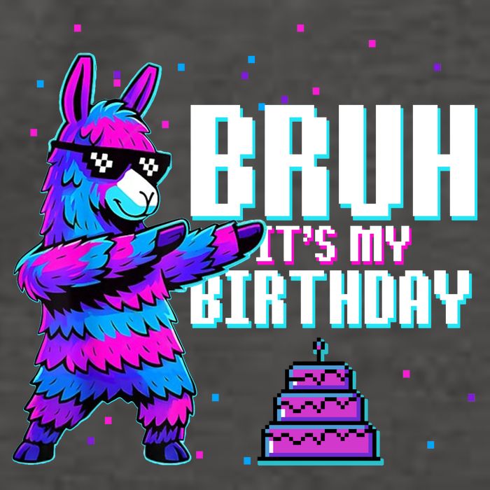 Bruh Its My Birthday Llama Pinata Family Party Bday Vector Backpack