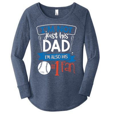 Baseball Im Not Just His Dad Im Also His Fan Gift Women's Perfect Tri Tunic Long Sleeve Shirt