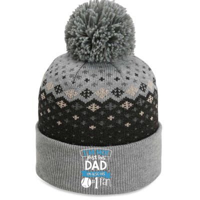 Baseball Im Not Just His Dad Im Also His Fan Gift The Baniff Cuffed Pom Beanie