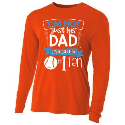 Baseball Im Not Just His Dad Im Also His Fan Gift Cooling Performance Long Sleeve Crew