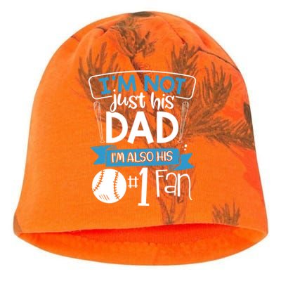 Baseball Im Not Just His Dad Im Also His Fan Gift Kati - Camo Knit Beanie