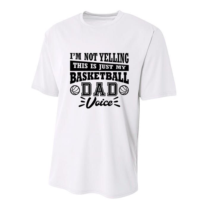Basketball I'm Not Yelling This Is Just My Basketball Dad Voice Youth Performance Sprint T-Shirt
