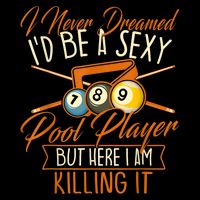 Billiards I Never Dreamed Id Be A Pool Player Snooker Gift Impact Tech Backpack