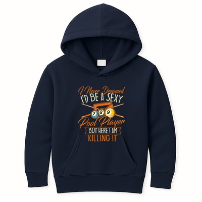 Billiards I Never Dreamed Id Be A Pool Player Snooker Gift Kids Hoodie