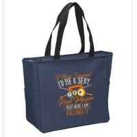 Billiards I Never Dreamed Id Be A Pool Player Snooker Gift Zip Tote Bag