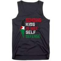 Bombing Is Not Self Defense Palestine Flag Tank Top