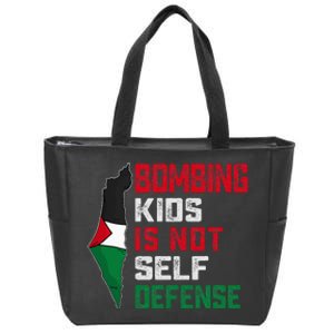 Bombing Is Not Self Defense Palestine Flag Zip Tote Bag