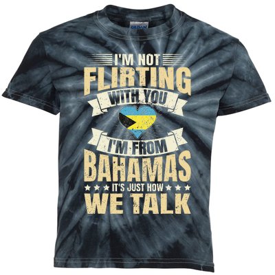 Bahamian IM Not Flirting Bahamas Love Kids Tie-Dye T-Shirt