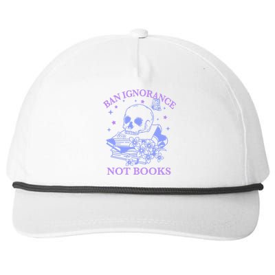 Ban Ignorance Not Books Snapback Five-Panel Rope Hat