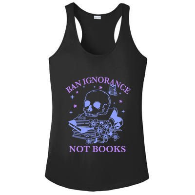 Ban Ignorance Not Books Ladies PosiCharge Competitor Racerback Tank